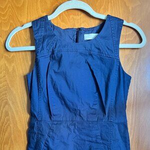 Loft by Ann Taylor - Dark Blue Cotton lined dress - size 00P